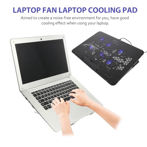 Base refrigerante ajustable para laptop 15.6 pulg negra miniatura 5