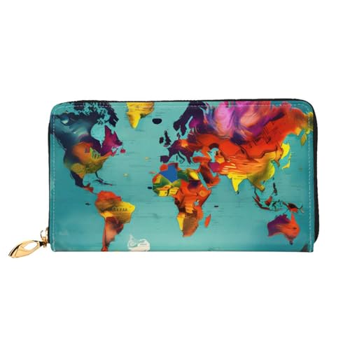 Portefeuille long motif carte du monde : l'accessoire parfait pour vos voyages