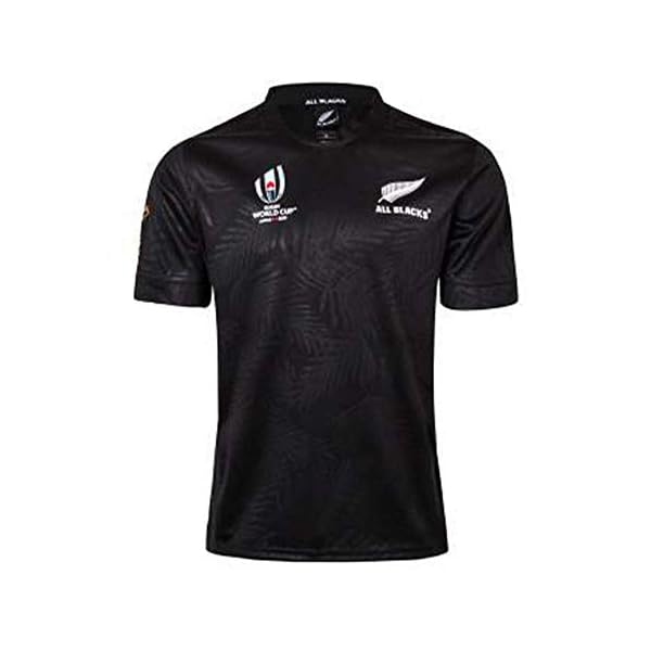 Men's Short Sleeved Rugby Jersey New Zealand All Blacks Jersey Suitable for Walking, Vacation, Club Gatherings, Sport