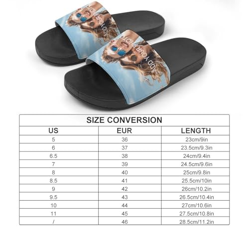 Jeireumteor Custom Slides Slippers Personalized Slippers Sandals Warm Slippers House Shoes Indoor Outdoor for Women Men Slippers With Name And Photo2