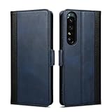 Xperia 1 IV ケース 手帳型 SO-51C ケース SOG06 手帳型 ケース Rssviss エクスぺリア1 IV ケース SOG06 スマホケース カードポケット付き エクスペリア 1 マック 4 ケース 手帳型 SO-51C カバー 全面保護 衝撃吸収 財布型 サイドマグネット スタンド機能付き Xperia 1 IV SO-51C SOG06 専用ケース 6.5インチ ダークブルー