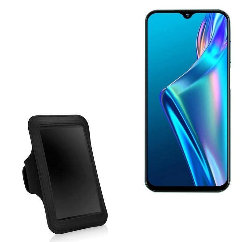 BoxWave Case Compatible with Gionee M3 - Sports Armband, Adjustable Armband for Workout and Running for Gionee M3 - Jet Black