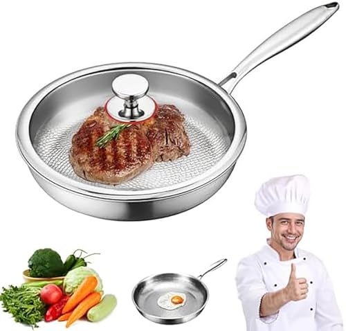 Titanium Antihaft-Bratpfanne mit Deckel – Kratzfeste Nutri-Pfanne für alle Herdarten – langlebiges & vielseitiges Kochgeschirr für gesundes Kochen (mit Deckel, 11.02)