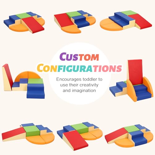 Todiby TB-HM-001 6-Piece Soft Pu Leather Toddlers Climbing Toys, Baby Foam Climbing Blocks thumb #2