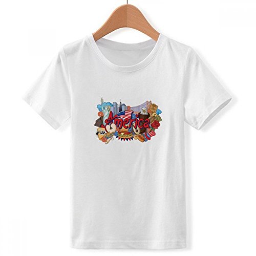 T-shirt blanc aigle liberte pour garcon t-shirt graffiti amérique taille xxg