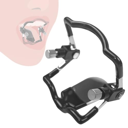 SMGKB Edelstahl-MundstöPsel Verstellbarer Mundspreizer Für Bondage Sex Spiele Mit Zungenplatte BDSM Mundknebel Für Ball Gag Mundspielzeug (L)