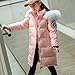 Girl Waterproof Long Coat Kids Heavyweight Metallic Shiny Hooded Puffer Jacket Teen Quilted Warm (Pink, 9-10 Years)
