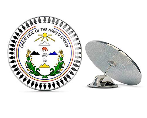 Round Great Seal of The Navajo Nation (Tribe Native Indian Logo) Metal 0.75