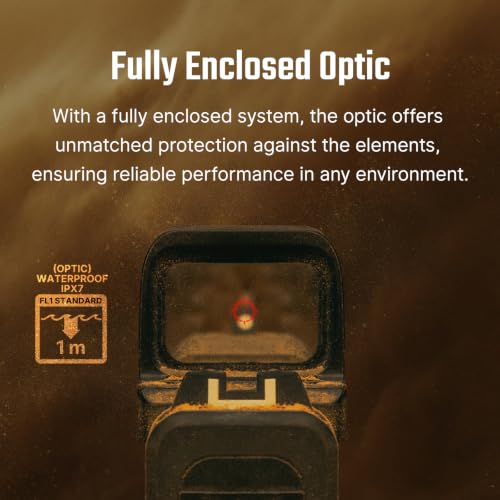 Image of OSIGHT SE Enclosed Micro Red Dot Sight, 2 MOA Dot & 32 MOA Circle or 6 MOA Dot, Red & Green Reticle Options, RMSc /K Footprint Compatible, Compact Reflex Sight for Concealed Carry