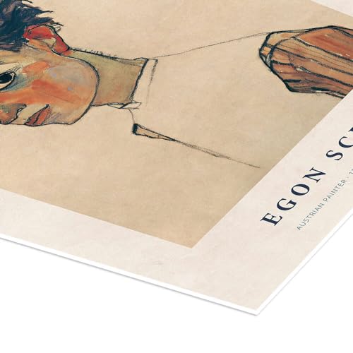 Tableaux Egon Schiele affiche d'art beige 60 x 90 cm impression haute definition