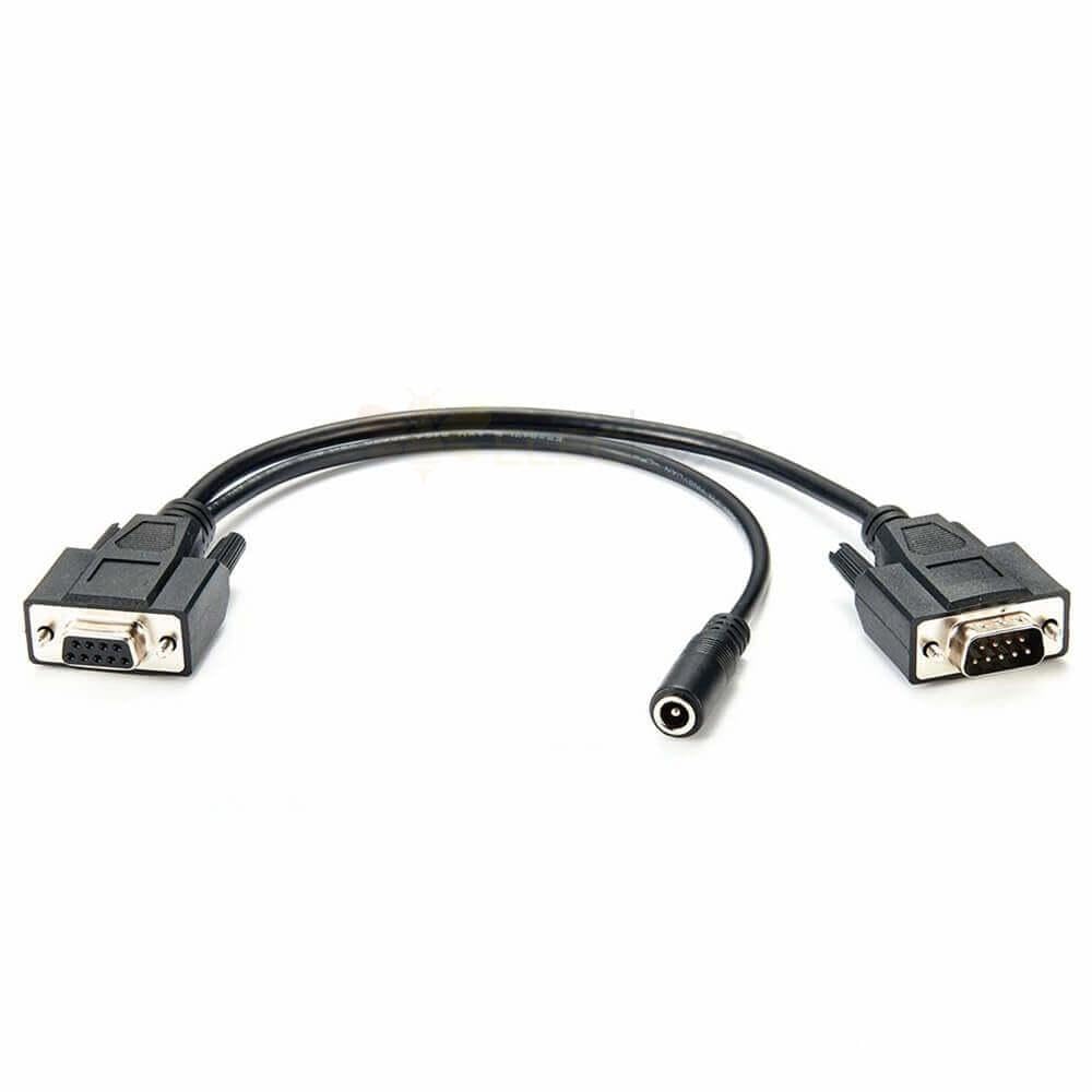 Db9 Male to Db9 Female and Dc5.5X2.1 Can Bus Data Logger Power Supply Cable 0.5Meter