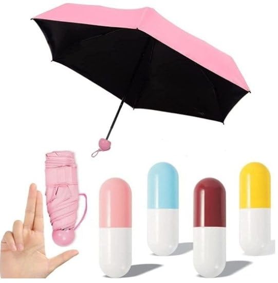 ONISHOMES Foldable Mini Cute and Small Capsule Design Umbrella with Capsule Case (Multicolor)