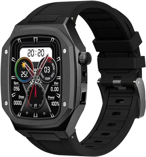 Boîtier de montre en métal JDIME pour grand écran Apple Watch 45mm