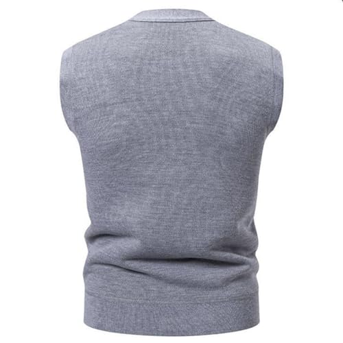 Cambkatl Men's Argyle Sweater Vest - Vintage Preppy Style Button Down V Neck Sleeveless Casual Slim Fit Knitted Cardigan Vest3