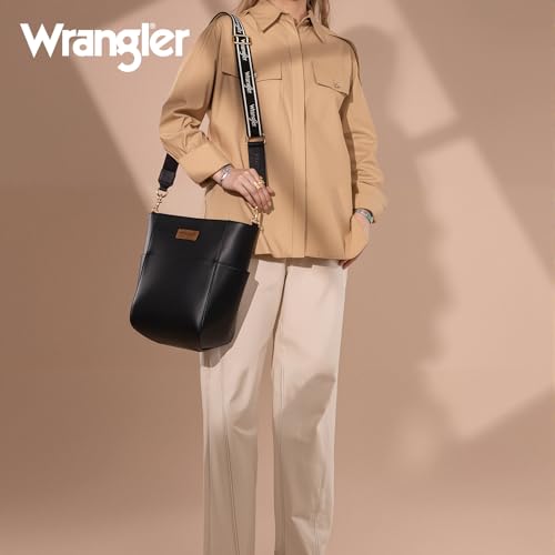 Wrangler Large Crossbody Bag for Women Vegan Leather Cross Body Purse with Guitar Strap2