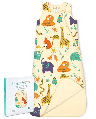 Image of babee Reshinee Bamboo Viscose Sleep Sack for Babies and Toddlers 1.0 Tog Wearable Blanket 2-Way Zipper Baby Shower Gifts