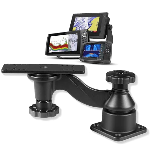 Fishfinder Mount with 6-inch Swing Arm Fit for Fish Finder & Chartplotters Compatible with echoMAP/GPSMAP/Apex/Helix/Solix/Elite/Hook and More, 360 Degree Rotation