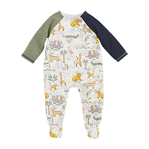 Mud Pie Unisex Baby Boy And Toddler Sleepers, Safari, 0-3 Months US