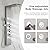 DELAVIN Shower Panel Stainless Steel Shower Tower Panel, Multi Function Shower Panel Tower System with Rainfall Waterfal, Full Body Shower System with Body Jets and Handheld Shower, Brushed Nickel