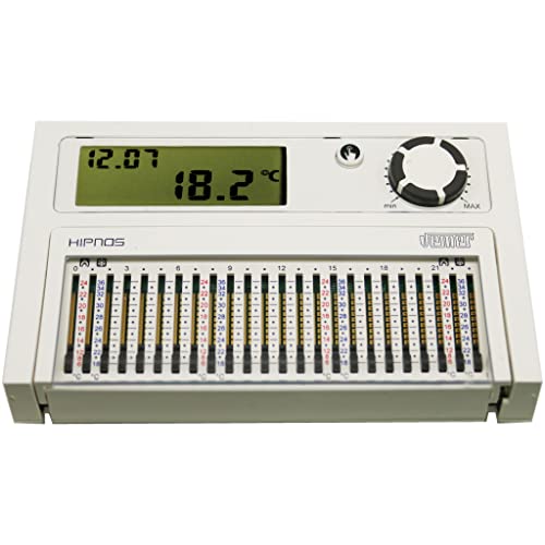 VEMER VE013900 HIPNOS - Cronotermostato da Parete a Cursori per Caldaia, Programmazione Giornaliera, Alimentazione a Batterie, Bianco - 4