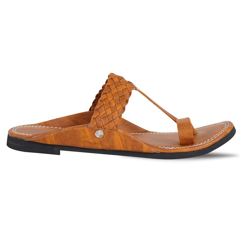 Image of DFR Ethnic Sandals For Boys Men, Comfortable Rajasthani Slippers