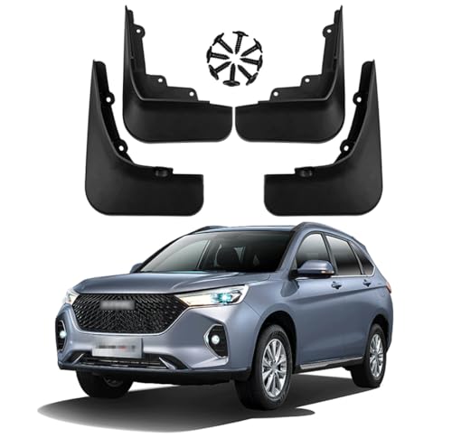 Image of Mud Flaps Mud Guards Fit for 2021 2022 2023 2024 HAVAL M6 Plus, Front & Rear Mud Splash Guards Accessories - 4 Pc, Black