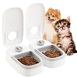 Mishi Traders Automatic Pet Feeder - 2 Meal Pet Feeder with 48H Timer - Cat Food Dispenser for Wet and Dry Food - for Cats and Small Dogs
