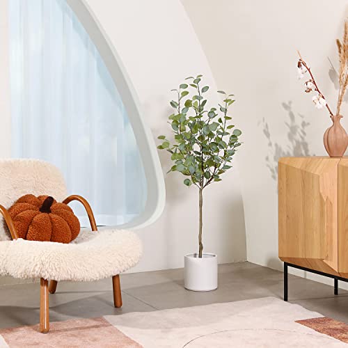 Lomanto Artificial Eucalyptus Tree 4Ft Fake Eucalyptus Plant In Pot Faux Tree For Home Decor Indoor Living Room Office Perfect Housewarming Gift 2Pack #TOP7