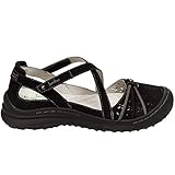 Jambu Womens Pine Mary Jane Flats Casual Sandal - Black 8 M US