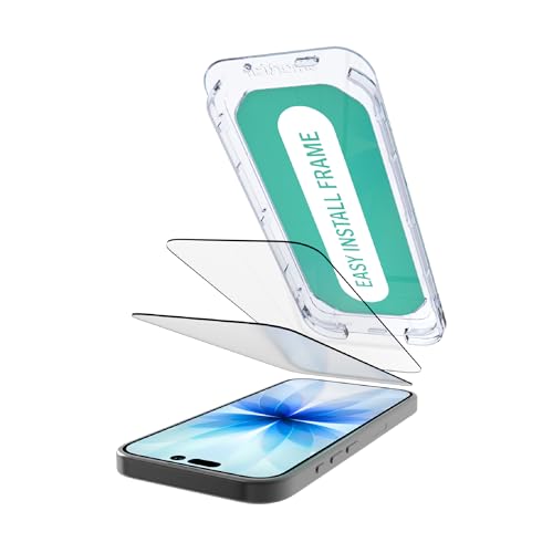 Image of Smartish iPhone 17 Pro Screen Protector - 2-Pack Tempered Glass Screen Protectors - Tuff Sheet - 9H Easy Install Frame [Scratch Resistant] Case-Friendly- Dynamic Island for Apple iPhone 17 Pro