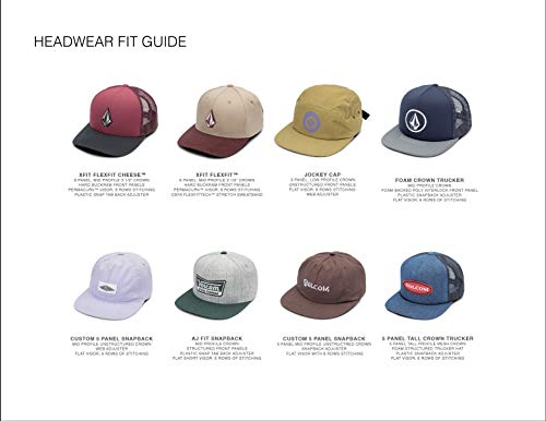 Image of Volcom Men's Snapback Hat - 6-Panel Twill Flat Brim Cap Adjustable Snap Closure