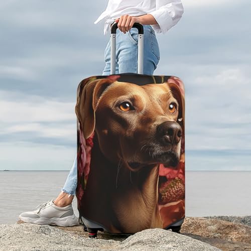 Luggage Cover Elastic Washable Suitcase Cover Dustproof Suitcase Protector Personalized Brown Dog Travel Luggage Baggage Covers For 18-32 Inch2