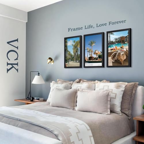 Image of VCK 14x24 Picture Frames 3 Pack, Black Solid Wood Poster Frame, Wall Decor