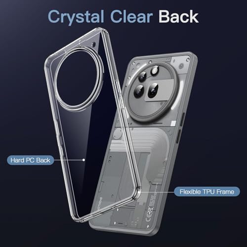Image of REALCASE Silicone Nothing Phone 3A Pro 5G Back Cover Case | Scratch Resistant Protective Crystal Clear Transparent | Bumper Back Cover Case for Nothing Phone 3A Pro 5G