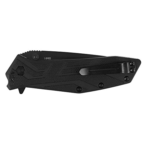 Image of Kershaw Brawler Pocketknife, 3 inch 8Cr13MoV Steel Modified Tanto Blade, Assisted Folder Opening with Flipper, Liner Lock System, Tactical EDC