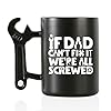 Onebttl dad gifts coffee mug with wrench spanner handle gifts for dad from daughter and son 135oz funny ceramic mug for father on birthday fathers day christmas dad can fix  urban country home decor