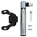 OUKENS Mini Bike Pump, Hand Mini Bicycle Pump, Portable Tire Inflator for Road Mountain Bike American French Integrated Valve(Titanium)
