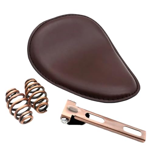Coussins de siège pour moto Bobber et Chopper avec selle solo en cuir PU et ressorts 3" et passager