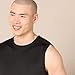 Amazon Essentials Men's Active Quick Dry Tech Stretch Lightweight Sleeveless Muscle Shirt, Black, Large