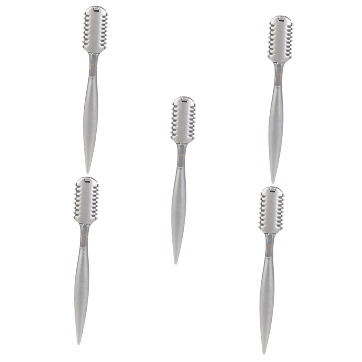 FRCOLOR 5 Stück Halter für Haarschneidewerkzeuge rasierpinsel rasiergel Haarschneidemaschine rasierlatz Trimmer Splissschneider haarkamm Kamm zum Haare schneiden Aluminiumlegierung Silver