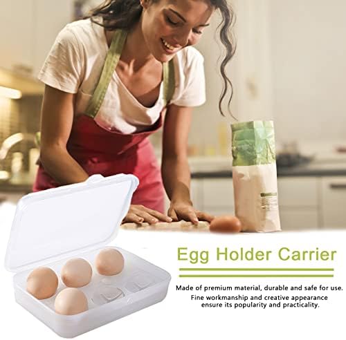 RoseFlower 6 Grid Egg Carrier Holder, Thicken Egg Container Fridge, Outdoor Portable Egg Holder Storage with Buckle, Egg House, Egg Tray - Effective Shock-Proof & Pressure Resistant #2