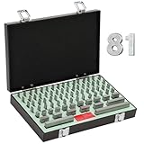 Precision 81-Piece Steel Gauge Block Set, Grade B Accuracy for Precision Calibration, Corrosion-Resistant