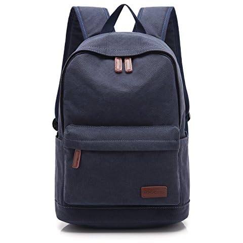 kayond Casual Style Lightweight canvas Laptop Bag/Durable Travel backpacks/Rucksack for Men&Women/Fashion Backpack Fits 15 inch Notebook (navy blue) Cover