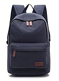 kayond Casual Style Lightweight canvas Laptop Bag/Durable Travel backpacks/Rucksack for Men&Women/Fashion Backpack Fits 15 inch Notebook (navy blue)