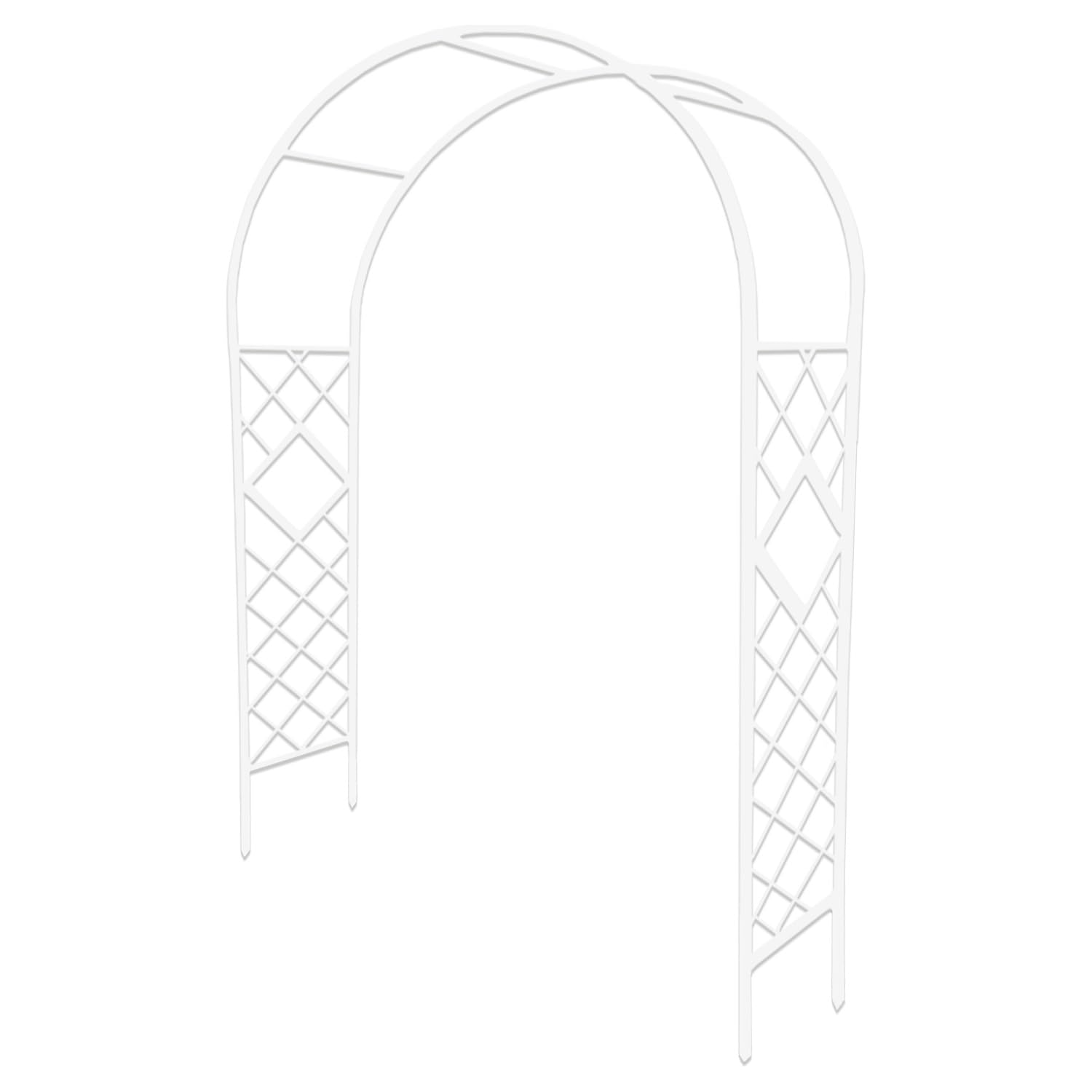 Arco de jardín blanco de 200x230 cm para enrejado de plantas trepadoras