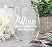 Wine Because Punching People In The Face is Illegal Funny 15oz Glass - Unique Novelty Idea for Him, Her, Mom, Wife, Boss, Sister, Best Friend, BFF - Perfect Birthday Gifts for Coworker Men Women