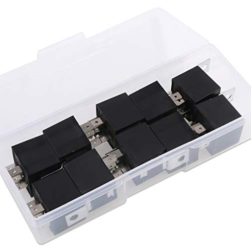 Glarks 10 Pack 12V 30/40 Amp 5-Pin Spdt Electrical Relays Switch For Automotive Truck Boat Marine #TOP4