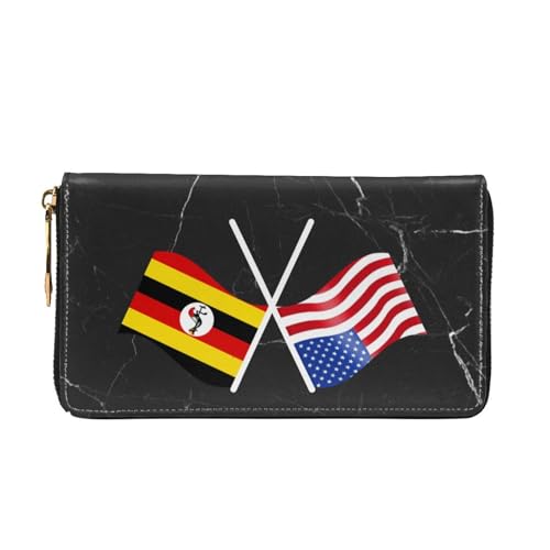 American And Uganda Flag Wallet Card Bag3