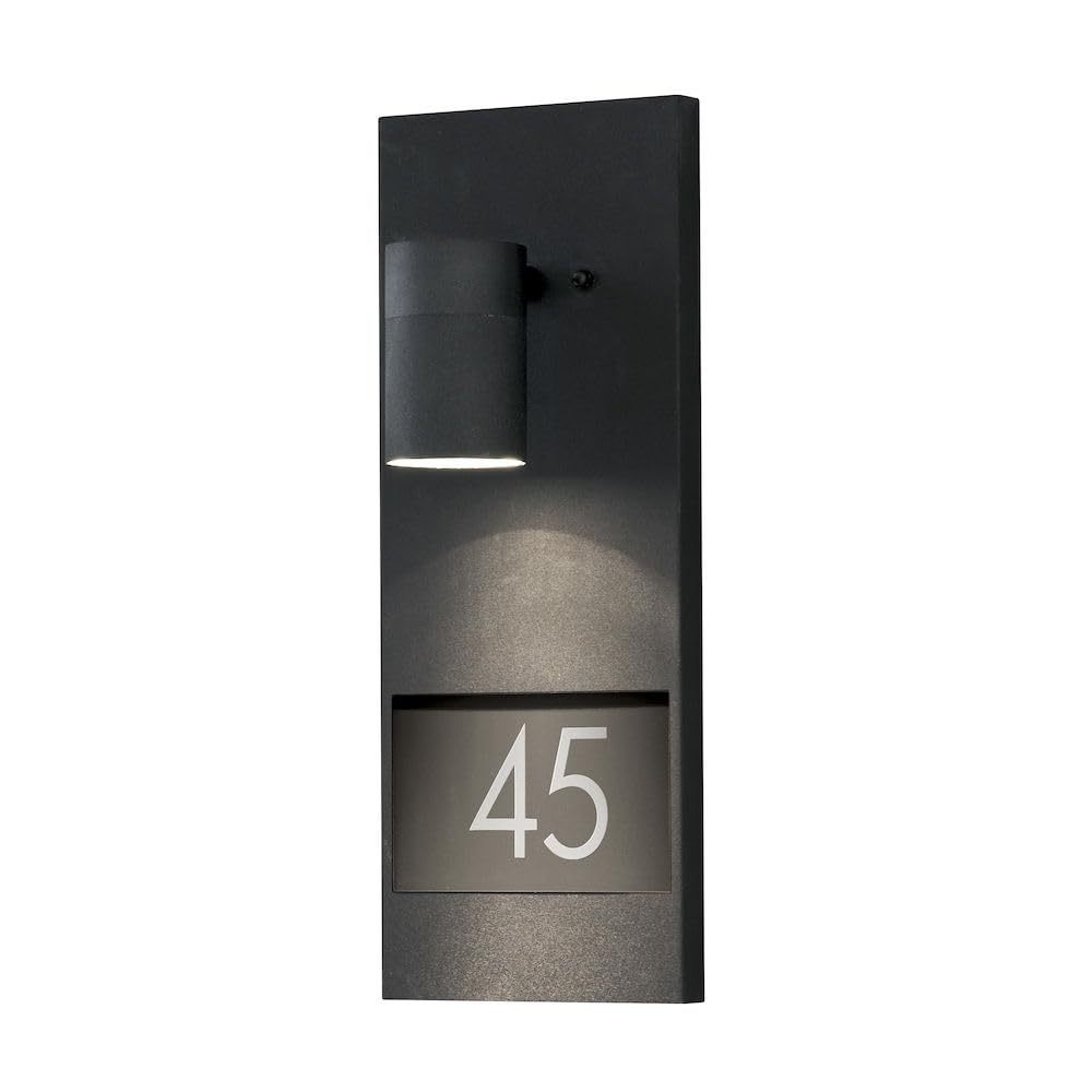 Konstsmide Modena 7655-750 lampa z numerem domu/szer.: 16 cm głęb.: 11 cm wys.: 41 cm / 1 x 35 W / IP44 / lakierowane aluminium/matowa czerń