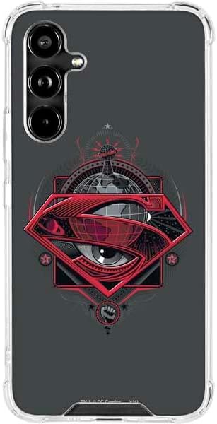 Skinit Clear Phone Case Compatible with Galaxy A54 5G - Officially Licensed Superman 2025 Energy Shield Neon Emblem Design